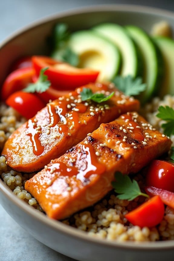 sriracha honey grilled salmon