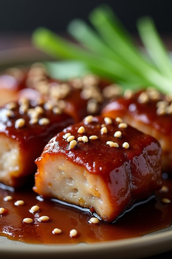 sticky hoisin sesame pork belly