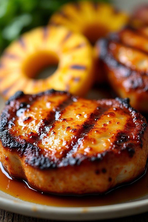 sweet and spicy pork chops