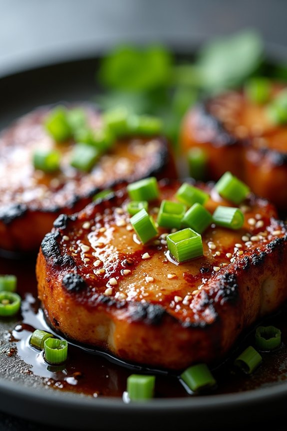 sweet and spicy pork chops