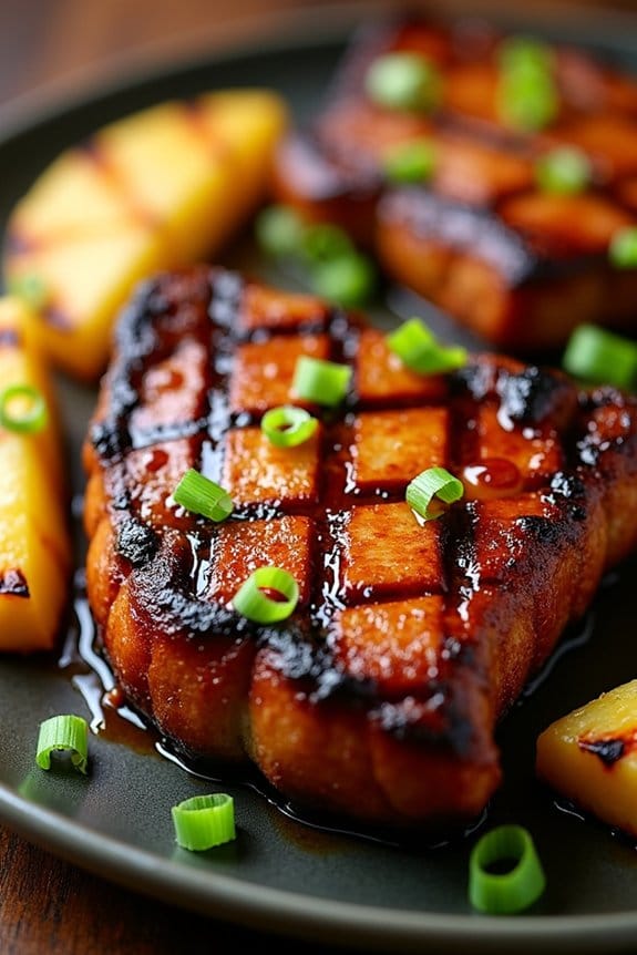 sweet and spicy pork chops