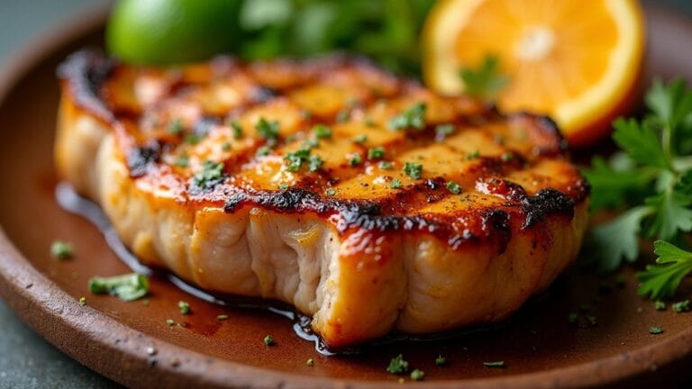 sweet orange grilled pork
