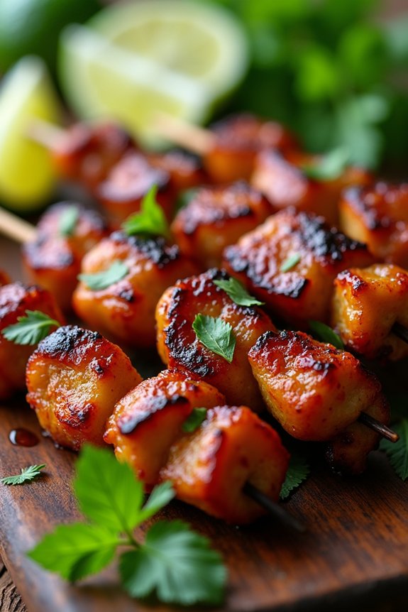 tamarind chili pork skewers