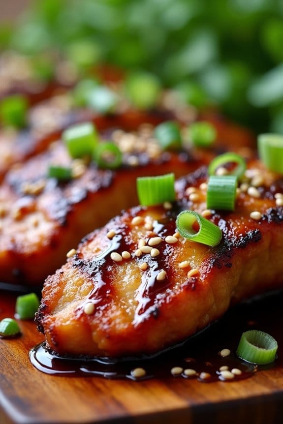 teriyaki grilled pork medallions