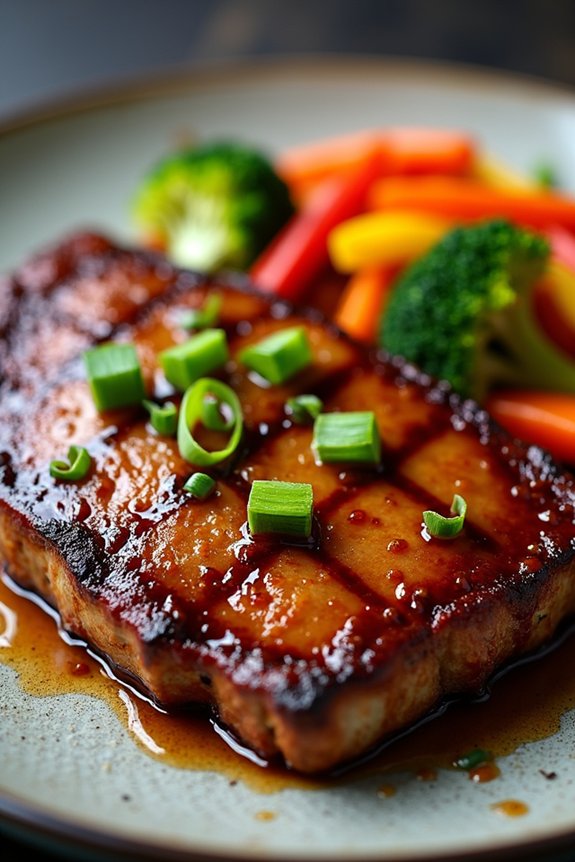 teriyaki pork chops delightfully paired