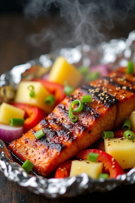 teriyaki salmon foil packets