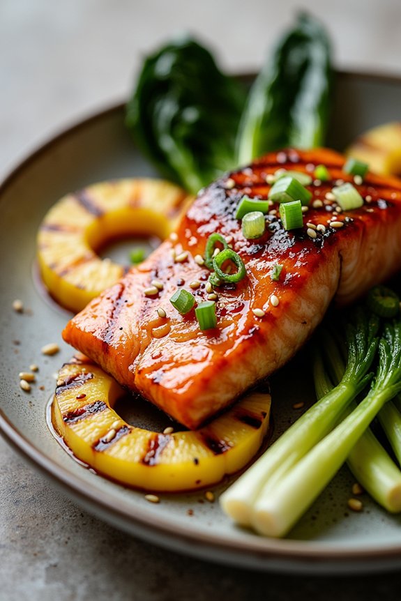 teriyaki salmon with pineapple