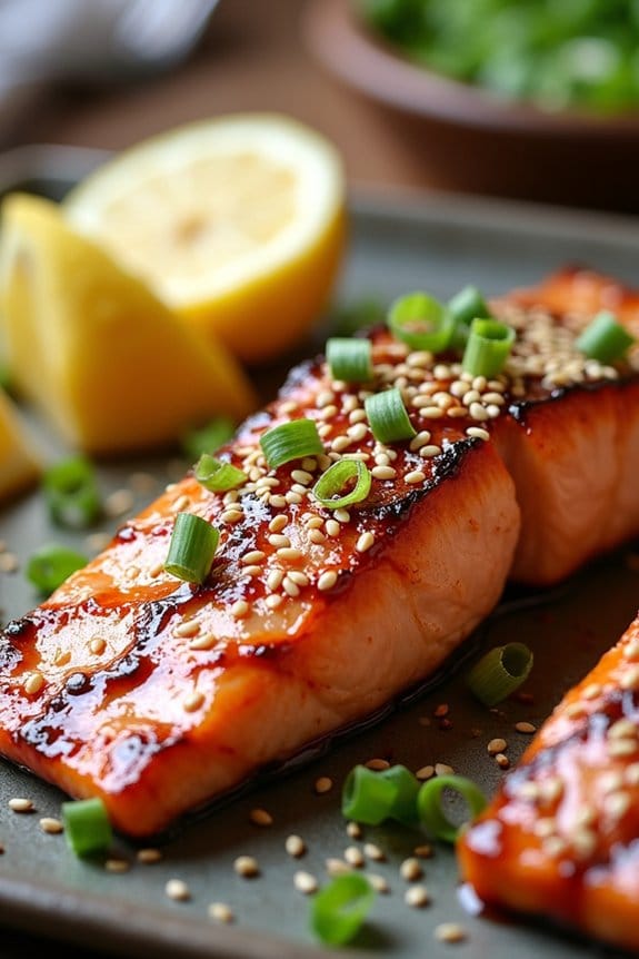 teriyaki salmon with sesame