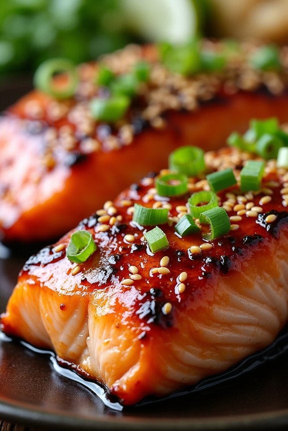 teriyaki salmon with sesame