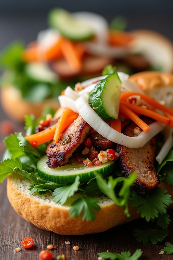 thai basil grilled pork banh mi