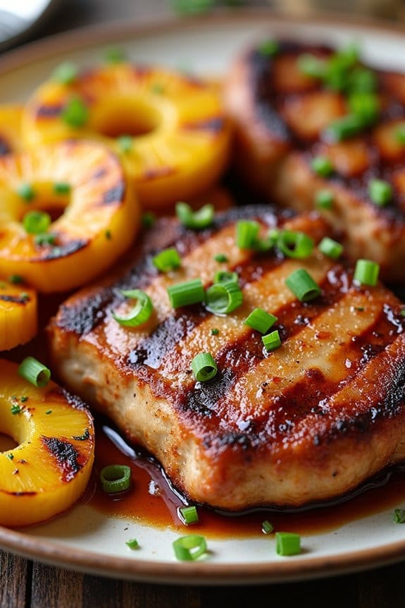 tropical hawaiian pork chops