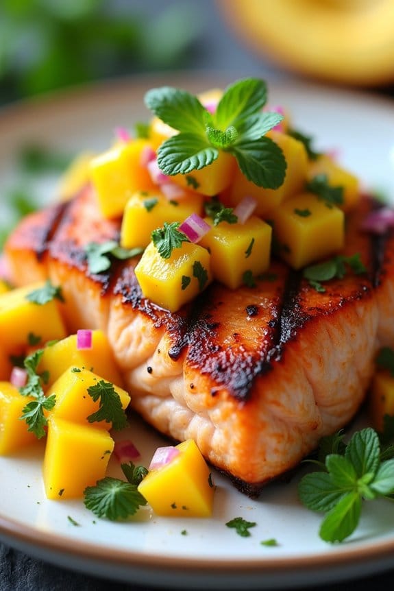 tropical mango mint salsa