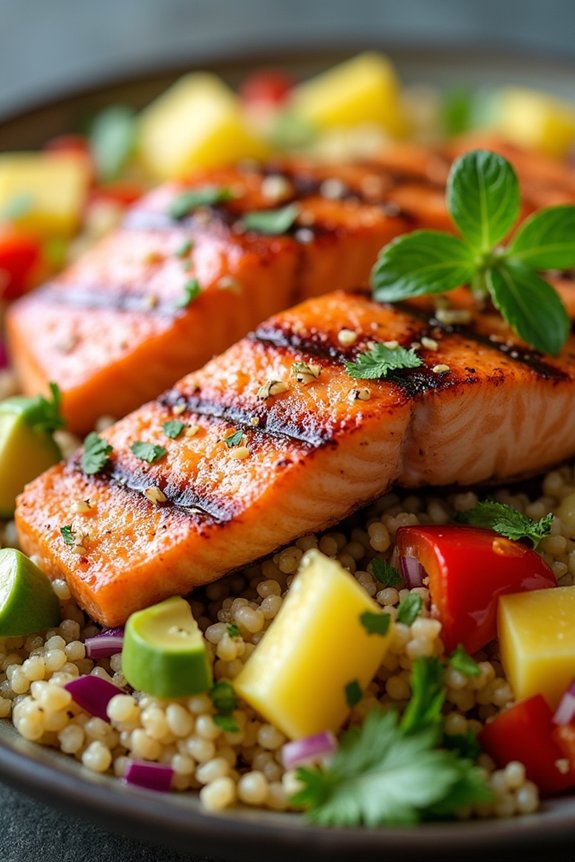 tropical pineapple grilled salmon