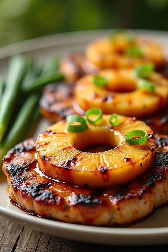 tropical pineapple teriyaki pork chops
