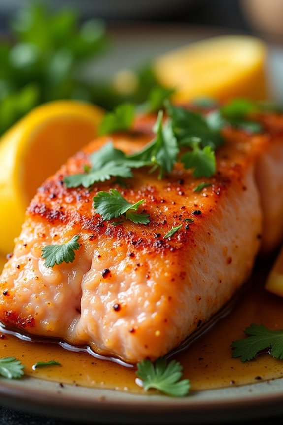 vibrant spicy mango salmon
