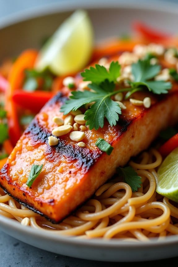 vibrant thai salmon dish