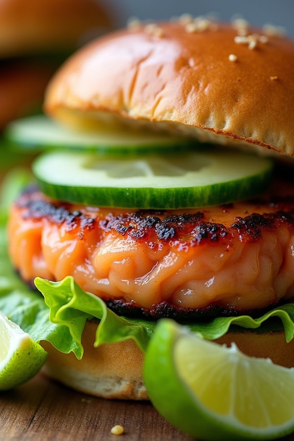 wasabi ginger salmon burger recipe