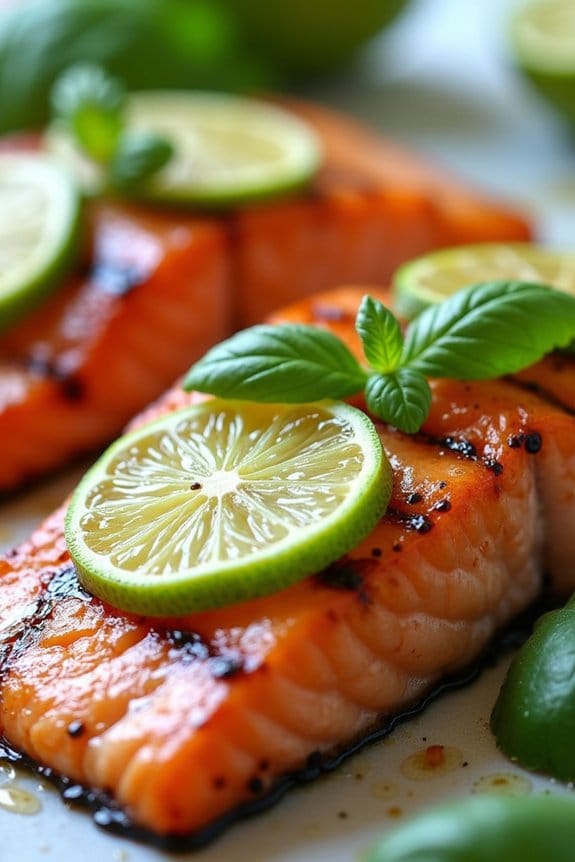 zesty basil lime salmon