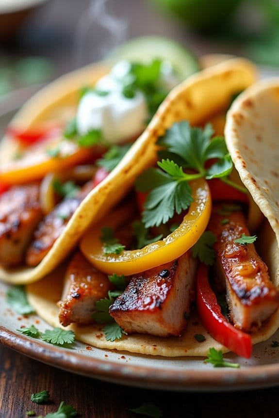 zesty cilantro lime pork fajitas