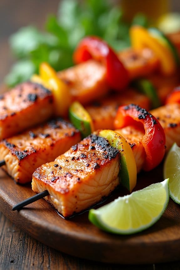 zesty grilled salmon skewers