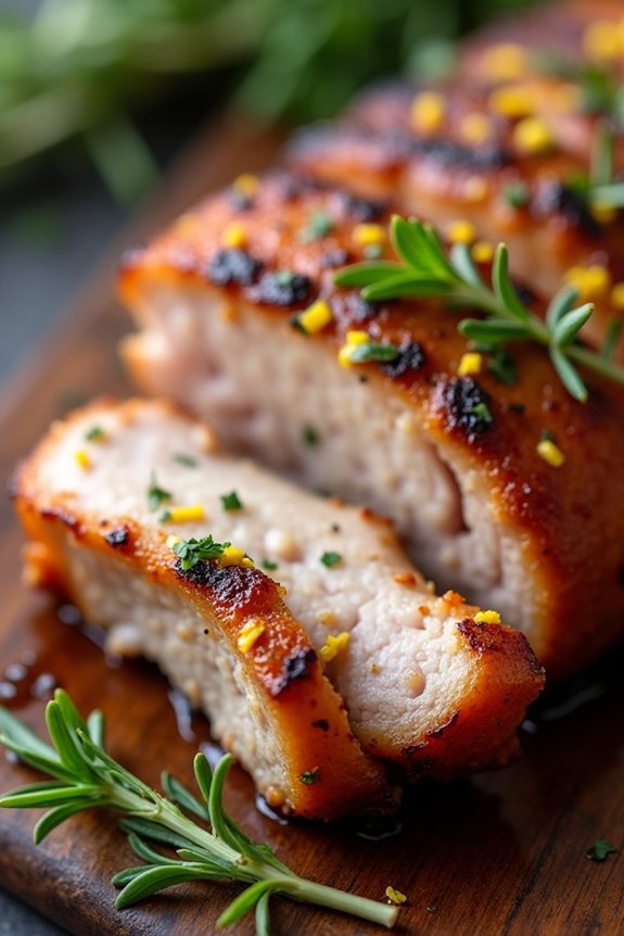 zesty herb infused pork belly