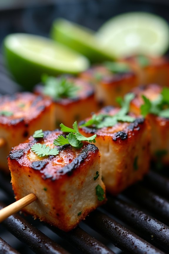 zesty lime cilantro pork skewers