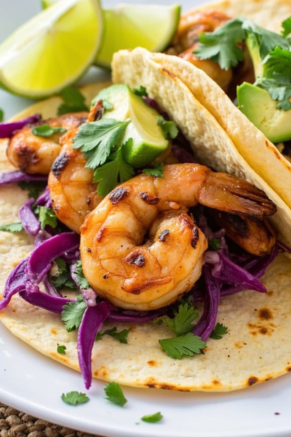 adobo spiced shrimp tacos delight