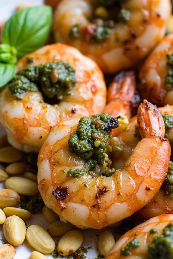 basil pesto grilled shrimp delight