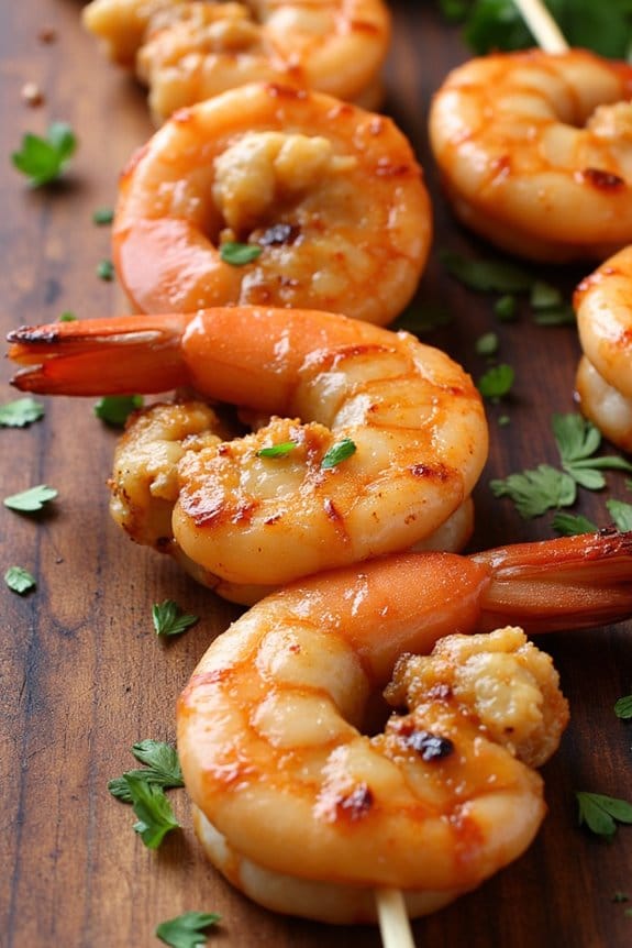 bold spicy shrimp skewers