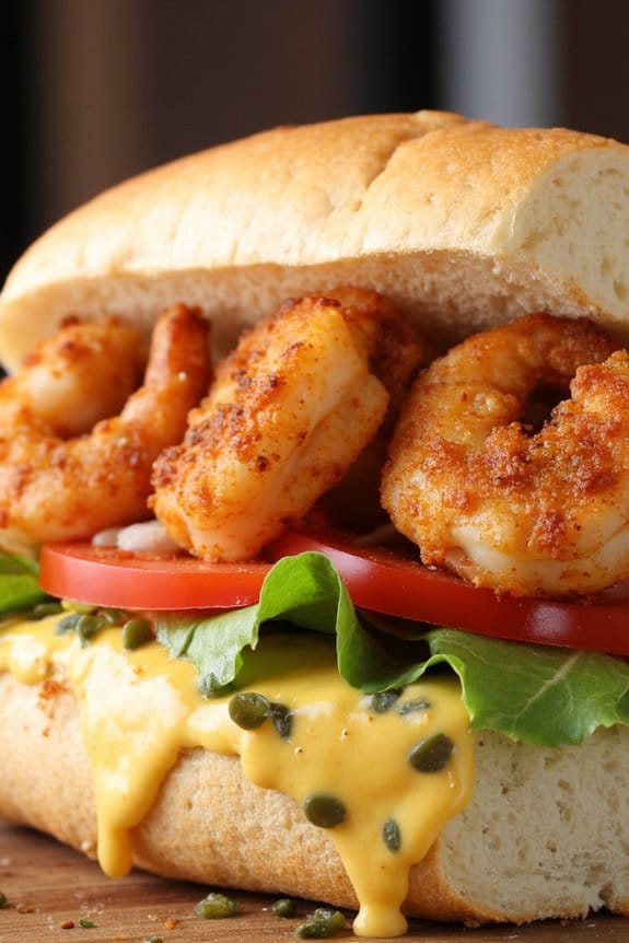 cajun shrimp sandwich delight