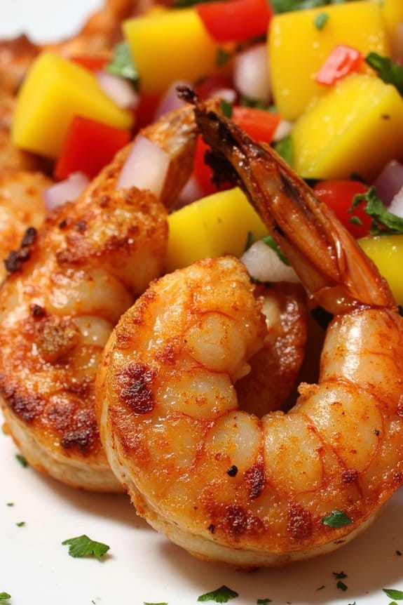 cajun shrimp with mango salsa