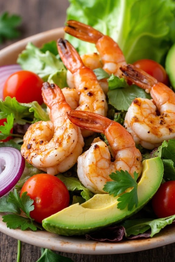 citrus avocado grilled shrimp salad