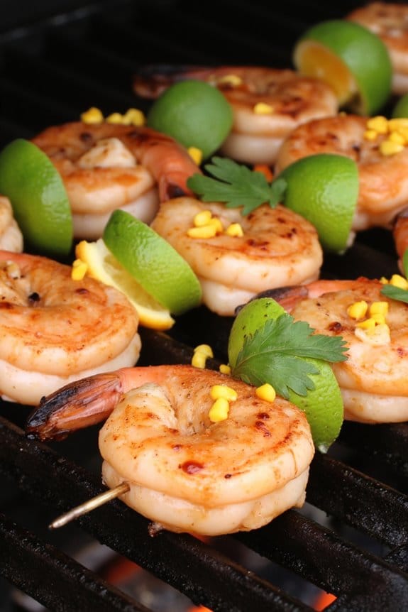 citrus marinated grilled shrimp skewers