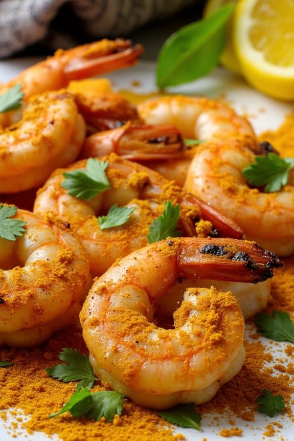 curry spiced shrimp grilled delight