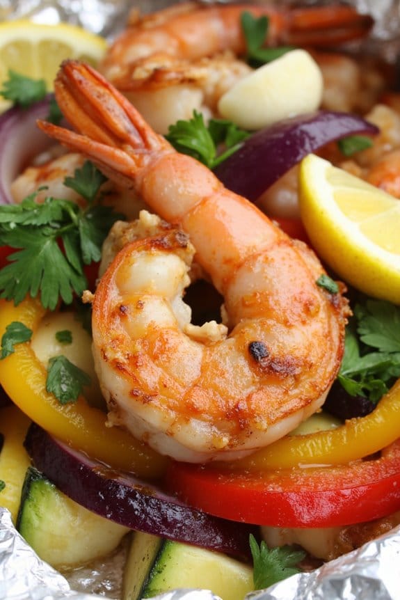 flavorful shrimp foil packets