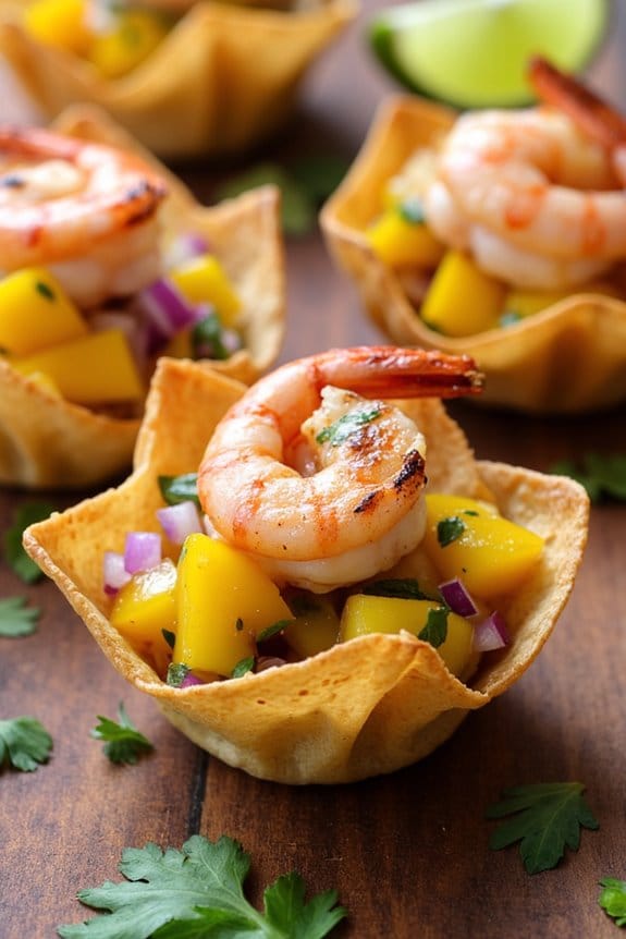 flavorful shrimp mango cups
