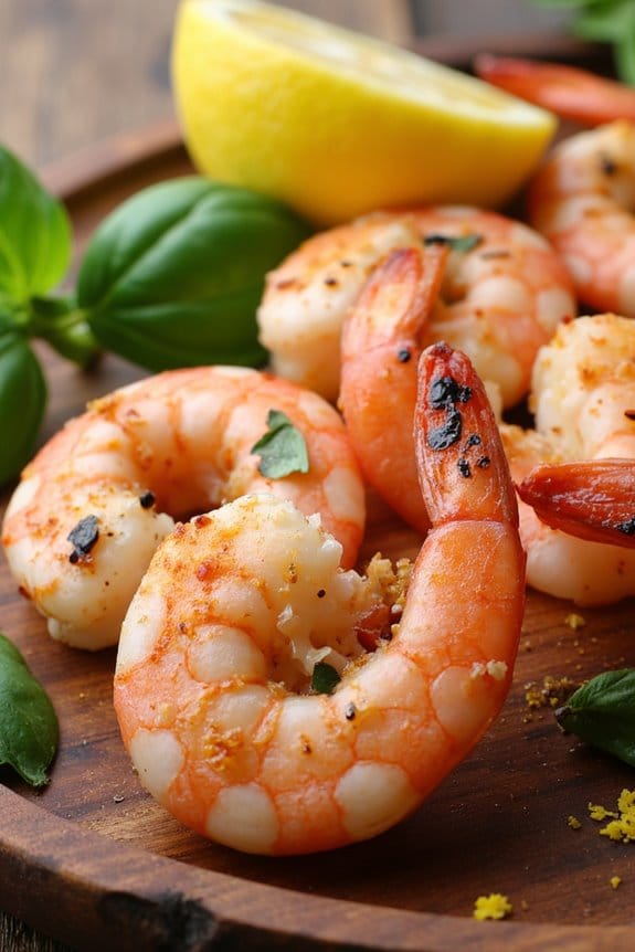 fresh basil lemon shrimp