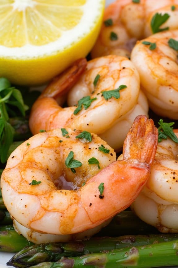 garlic butter shrimp asparagus