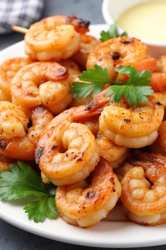 garlic butter shrimp skewers