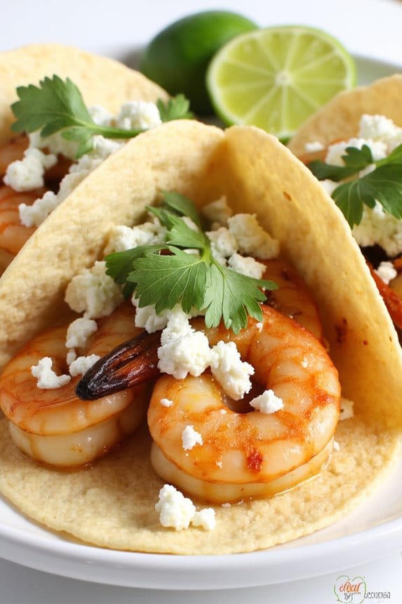 garlic butter shrimp tacos