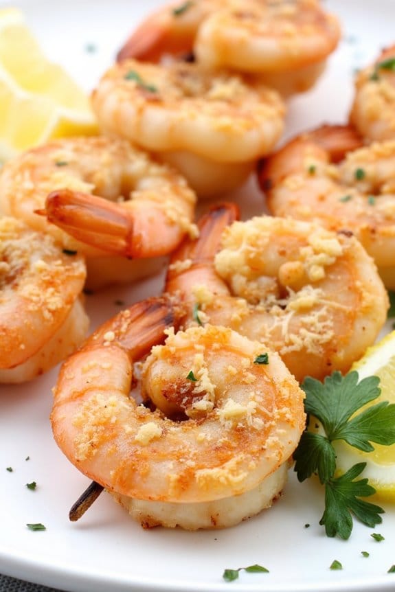 garlic parmesan grilled shrimp