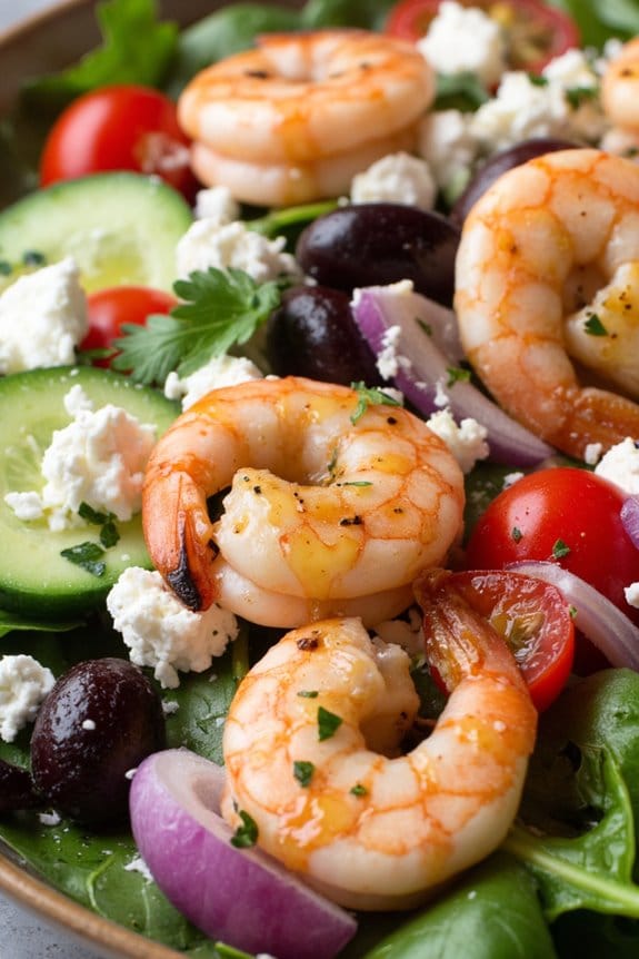 greek shrimp feta salad