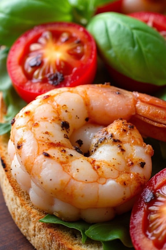 grilled shrimp bruschetta appetizer