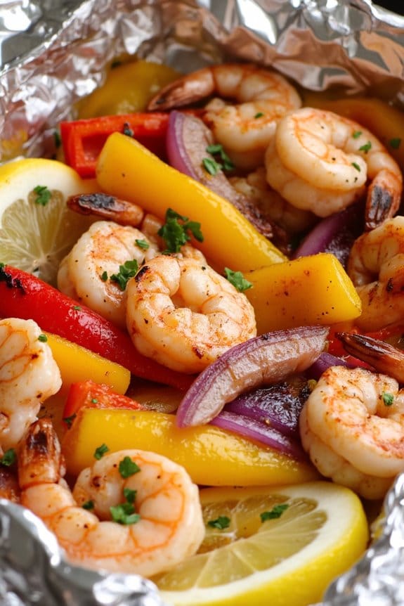 grilled shrimp foil packets
