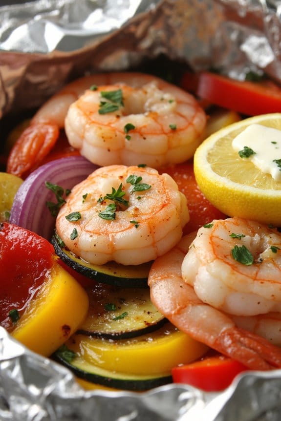 grilled shrimp foil packets