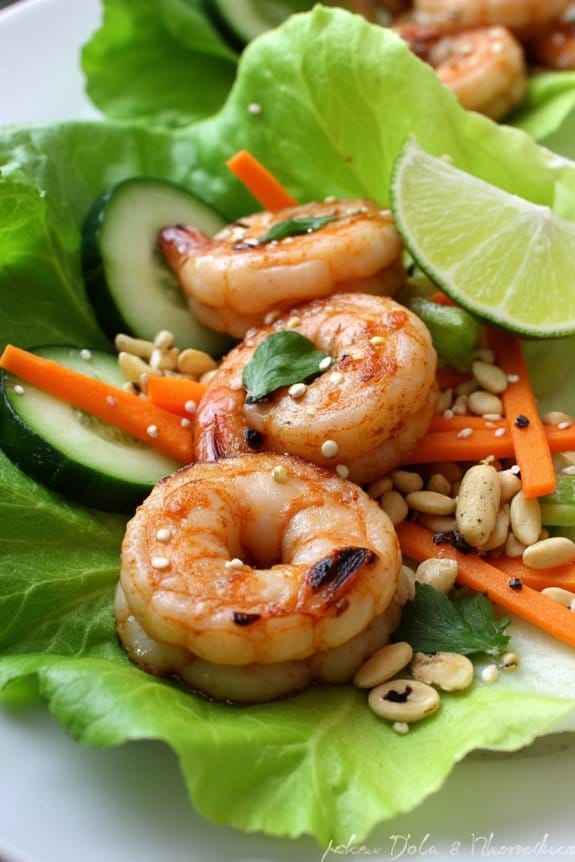 grilled shrimp lettuce wraps