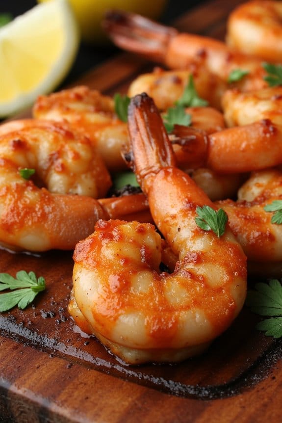 grilled shrimp with barbecue glaze