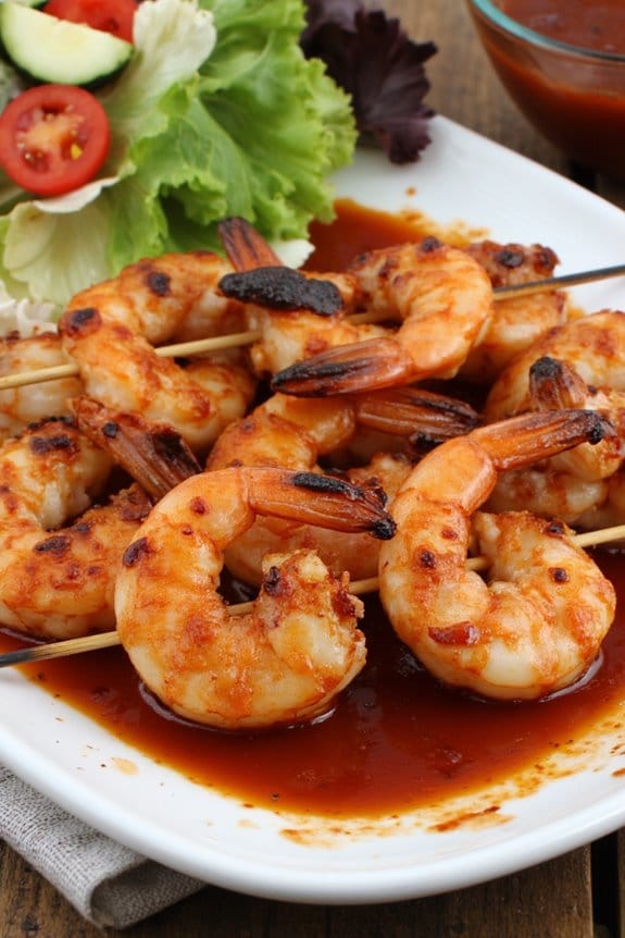 grilled shrimp with barbecue sauce