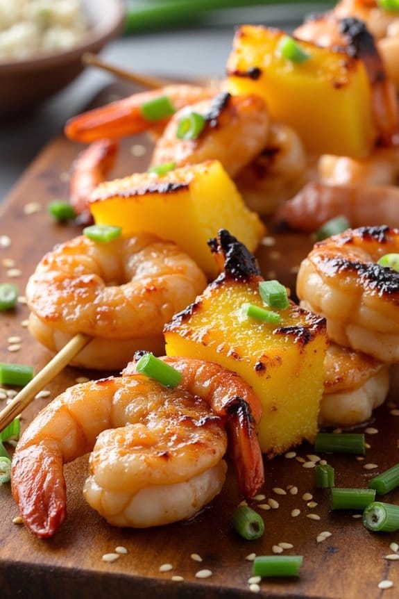 grilled shrimp with pineapple