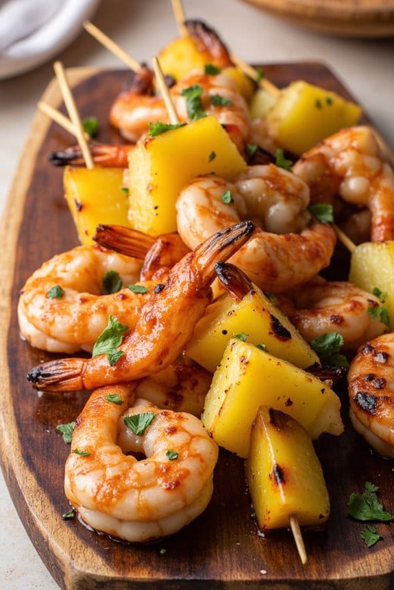 grilled shrimp with pineapple teriyaki
